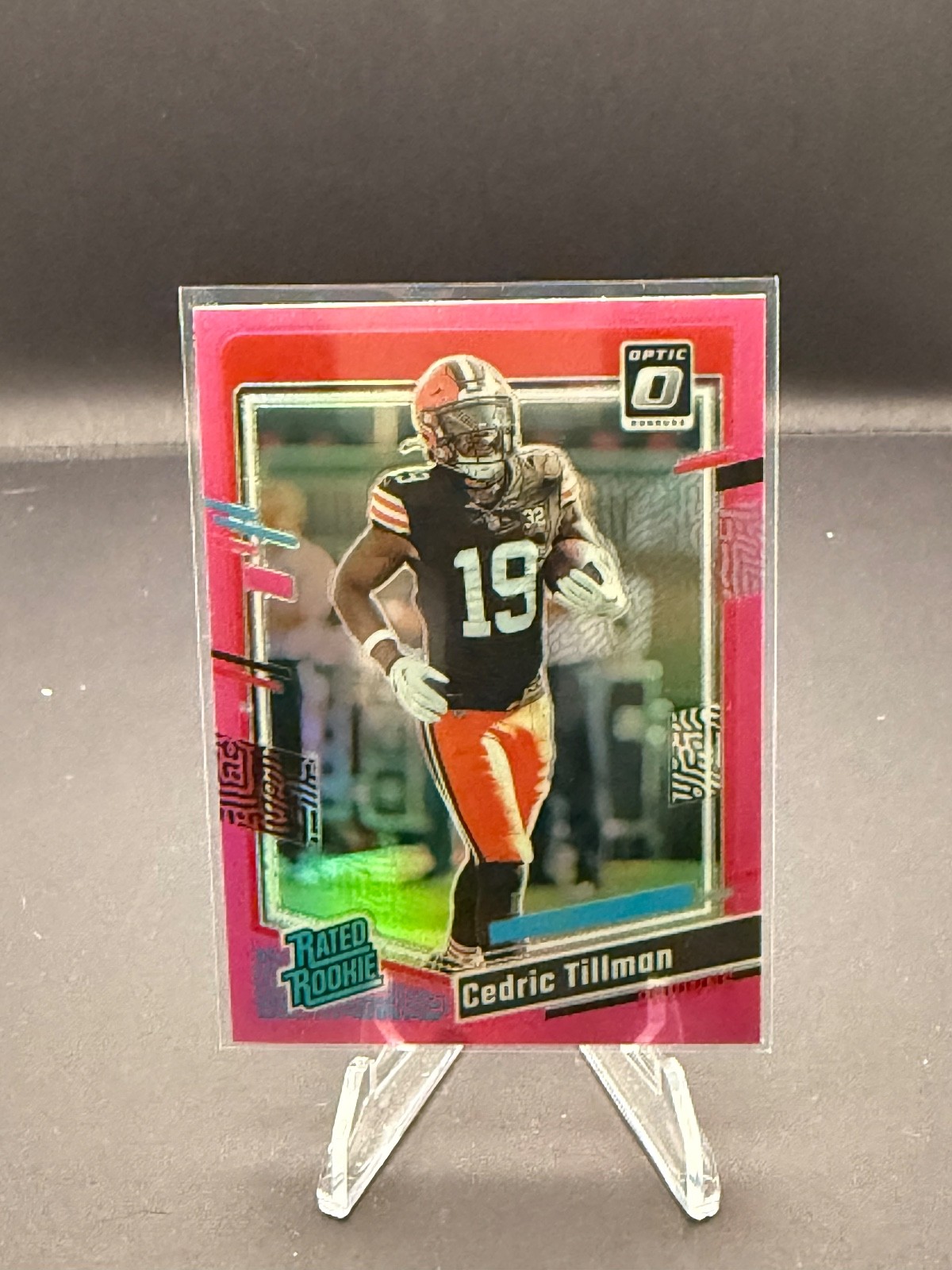 2023 Panini Donruss Optic - Rated Rookie Cedric Tillman #224 Pink Prizm (RC)