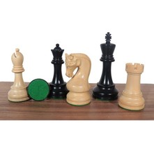 Le jeu d'échecs Leningrad Staunton en buis ébonisé - échecs en bois de taille...