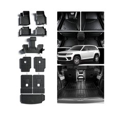 Floor Mats for 2021-2025 2026 Jeep Grand Cherokee L 6 Seats 2nd Row Bucket S...
