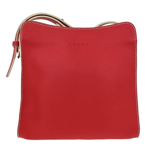 Loewe Red Leather Shoulder Bag L22 116465