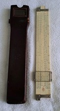 Vintage Post 1460 Versalog Fredrick Post Hemmi Japan Slide Rule & Leather Case