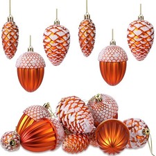Zomiboo 12 Pcs Christmas Pinecone Ornaments Hanging Plastic Pine Cone Pendant...