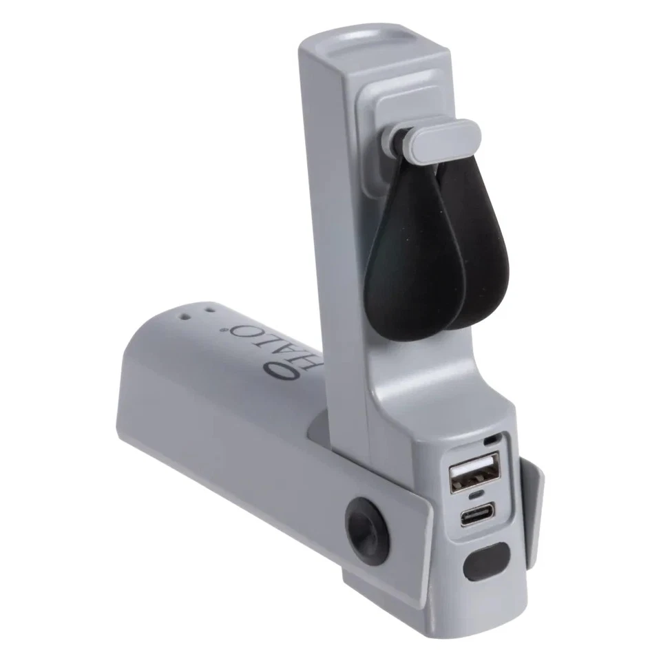 (BOGO) Halo FanPal™ 2,000 mAh 迷你风扇 移动电源 带 LED(3 合 1 充电器) — 第 4/4 张图片