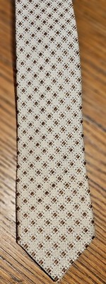 Vintage Beau Brummell - H.C. Prange Co. Skinny Tie. Tan and Brown 1960's