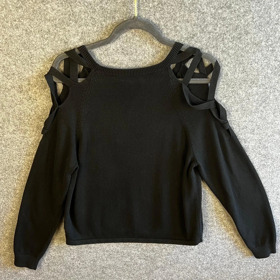 Женский свитер Joe's Collection большой вязаный пуловер с ремешками через плечо - Изображение 3 из 4