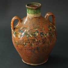 Pitcher Amphora Hungary "His Nagy..." 1936 Nov. 14 glazed Clay 33 cm 1.MIN