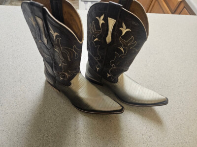 Joe Boots Western Collection Mens. EXOTIC LEATHER, COW LININGS. 100% LEATHER 8.5