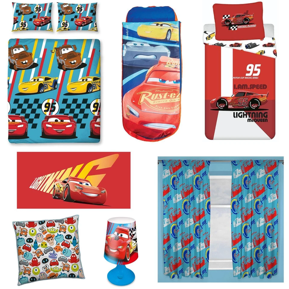 Disney Cars Kids Bedroom - Duvet Cover Set | Table Lamp | Cushion | Towel & more - Image 1 of 1