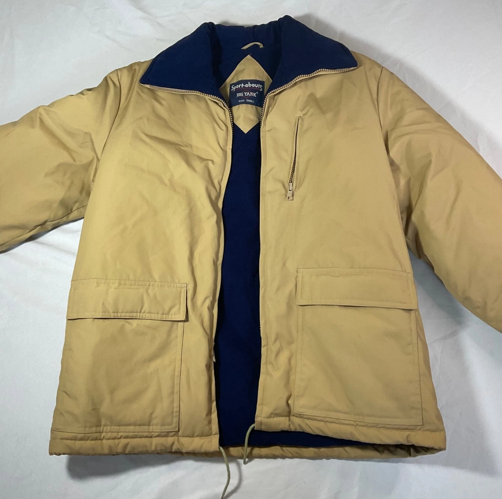 Vintage Sport-Abouts Big Yank Tan & Navy Insulated Jacket S