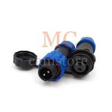 SD13 2Pin Waterproof Aviation Cable Connector,Panel Mount Connector Plug Socket