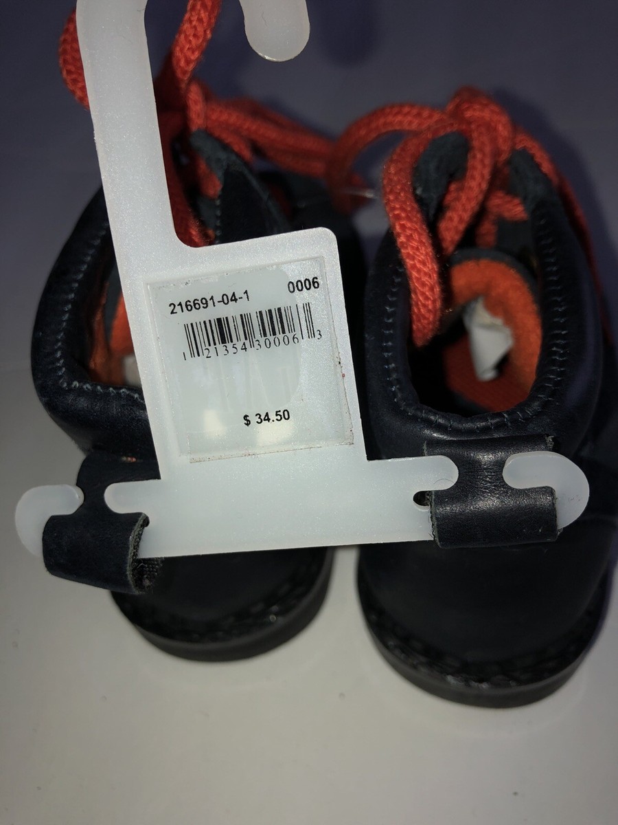 BABY GAP Navy Blue Suede Orange Laces High Top Hiking Boots
