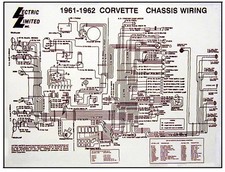 1953 - 1982 Corvette Electrical Wiring Diagram Charts Laminated Choose Your Year
