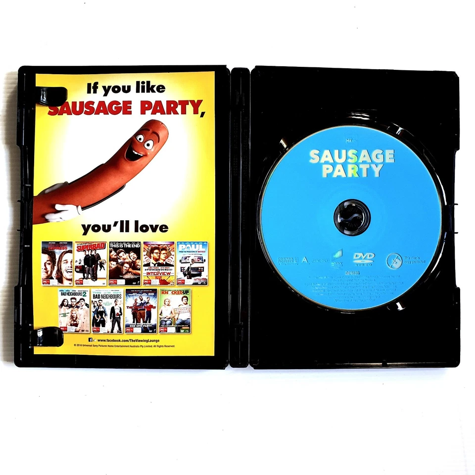 Sausage Party DVD 2016 Adult Animated Comedy, Seth Rogen Gift Region 2/4/5 VGC   - Image 3 of 4