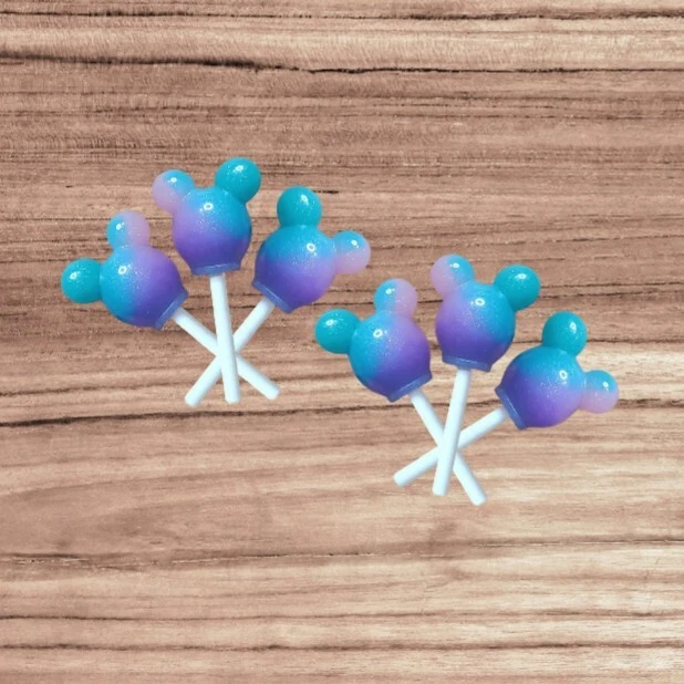 9 искусственных бирюзовых и фиолетовых присосок для мыши леденца для самостоятельной сборки, игры, декора для вечеринки с мышью M  - Изображение 3 из 4