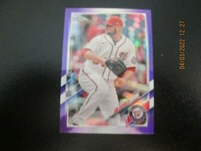 JON LESTER 2021 TOPPS CHROME UPDATE PURPLE REFRACTOR BASE CARD #USC30