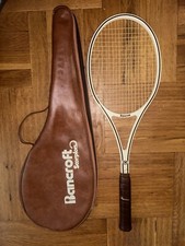Near-mint Vintage Bancroft Tennis Racquet White With Cover - 4.5 L