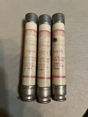 Gould Shawmut Tri-onic TRS7R Fuse 600V 7A Plated ContactsTime Delay Lot of 3
