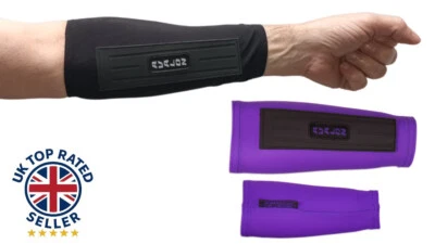 Neu Avalon Archery dehnbarer Kompressionsarmschutz verstärkter Schutz lila