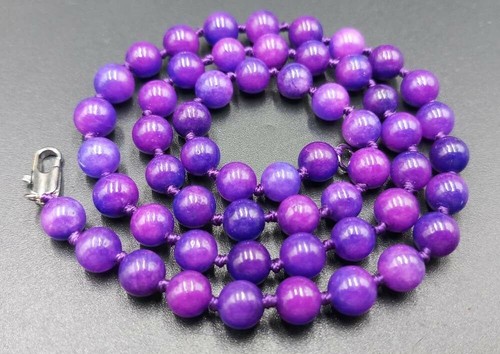 Natural 8/10/12mm Purple Sugilite Round Gemstone Beads Necklace 18" AAAA++ - Picture 3 of 15