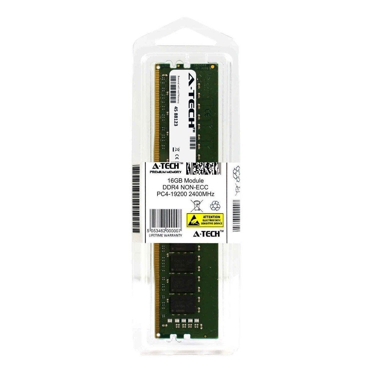 16GB DDR4 2400MHz PC4-19200 DIMM (Kingston KVR24N17D8/16