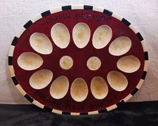 Certified International Family Table Deviled Egg Plate *Nwt