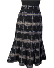 144 Vintage Pendleton Wool Chief Joseph Aztec Midi Skirt RARE Gray 10 VTG Fit
