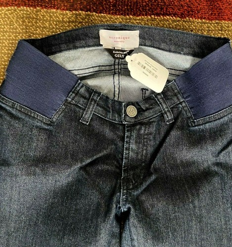 Veronique Maternity By Gilt Jeans Dark Wash Low Waist Size 27x32.5" NWT - Picture 7 of 10