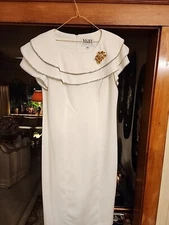 Night Studio New York White Dress With Rhinestone Size 10