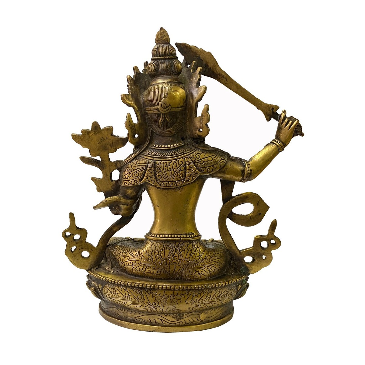 Chinese Distressed Marks Bronze Color Metal Sitting Tibetan Tara Statue ws2121S Chinese Distressed Marks Bronze Color Metal Sitting Tibetan Tara Statue ws2121S