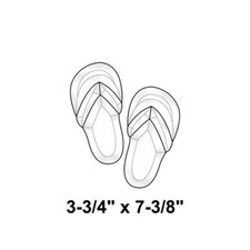3-3/4"x7-3/8" Exquisite Clear Glass Flip Flops Bevel Cluster EC813