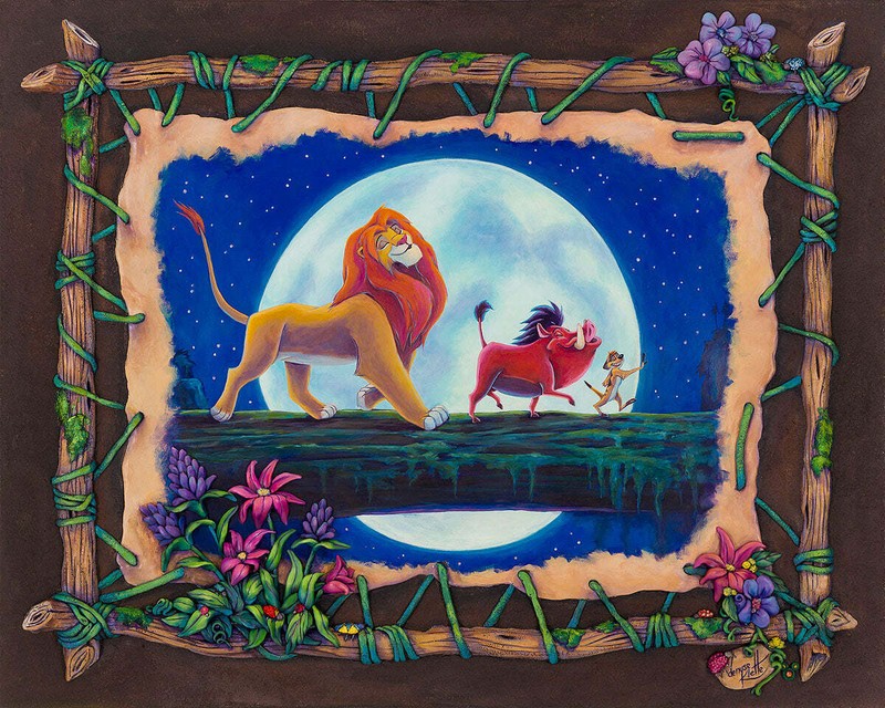Lion King Disney Fine Art Denyse Klette Signed Ltd Ed 195 Print Hakuna Matata