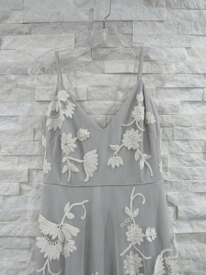 BHLDN Anthropologie $288 туман тюль суташ цветочный Бетани подружки невесты платье США 0 - Изображение 3 из 4