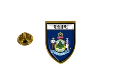 Pine PineS Badge Pin-apos;s Metal With Butterfly Brush Flag USA Ohio FR