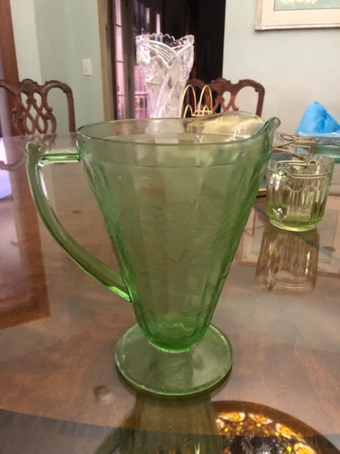 Antique Vintage Floral Jeanette Pitcher