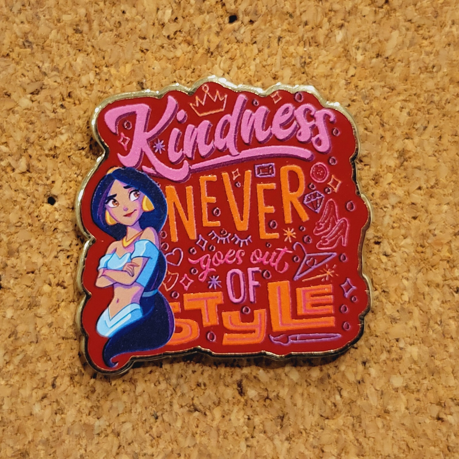 Disney Pin Princess Quotes Jasmine "Kindness Never Goes Out of Style"