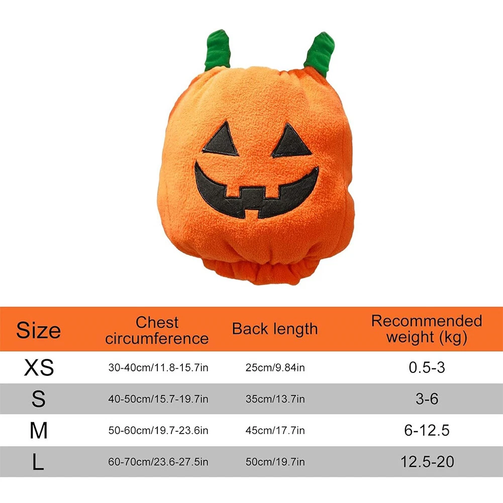 VETEMENTS Vestiti zucca carini cane due zampe animale domestico Halloween festa cosplay vestito abiti