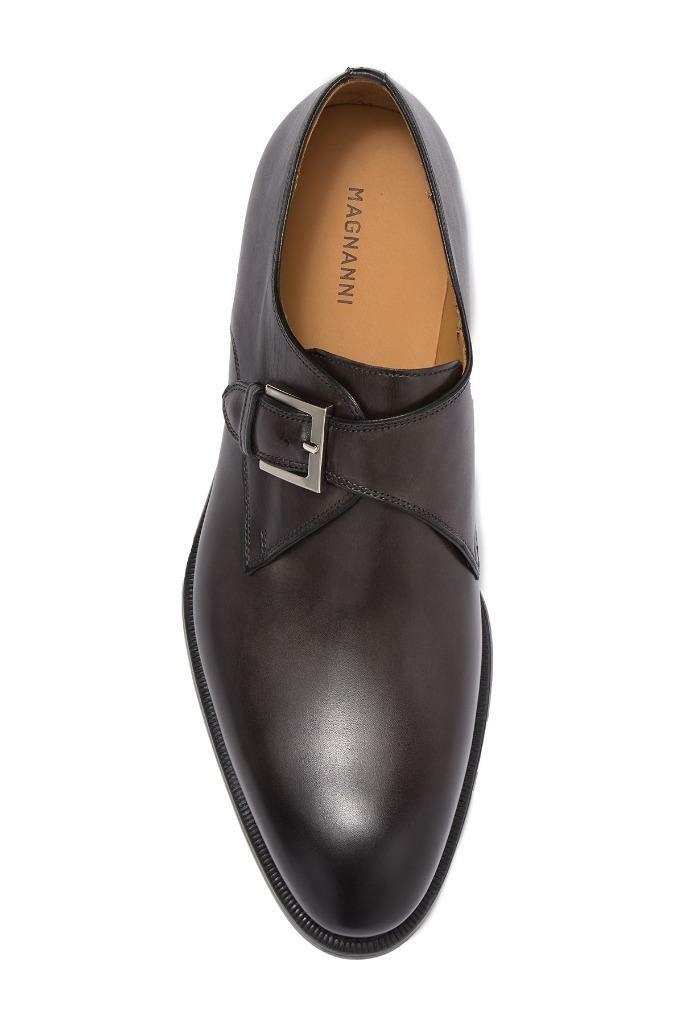 Magnanni Brodie Leather Monk Strap Loafer Grey at Nordstrom Rack - Mens Formal Footwear - Mens Monk