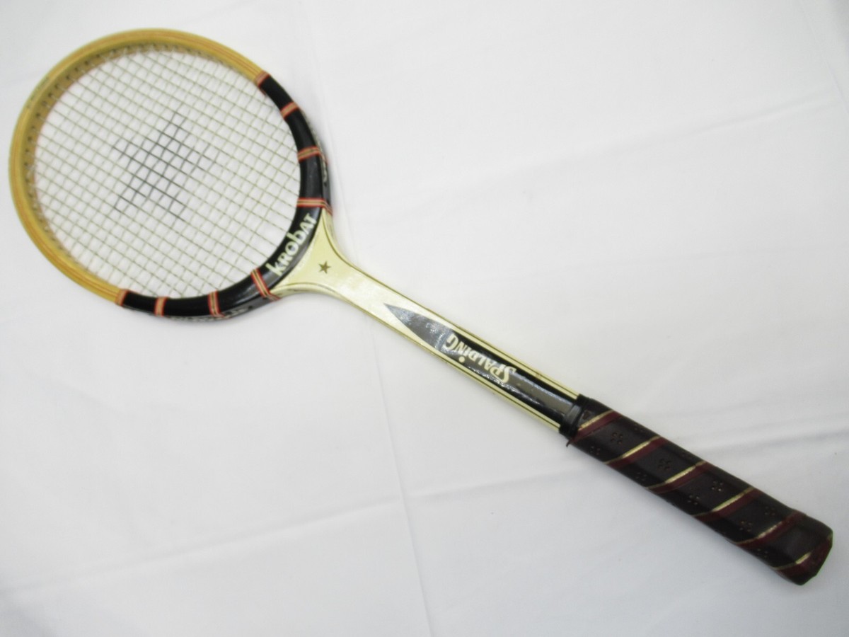 Raquette de tennis Spalding avec tendeur, vintage, années