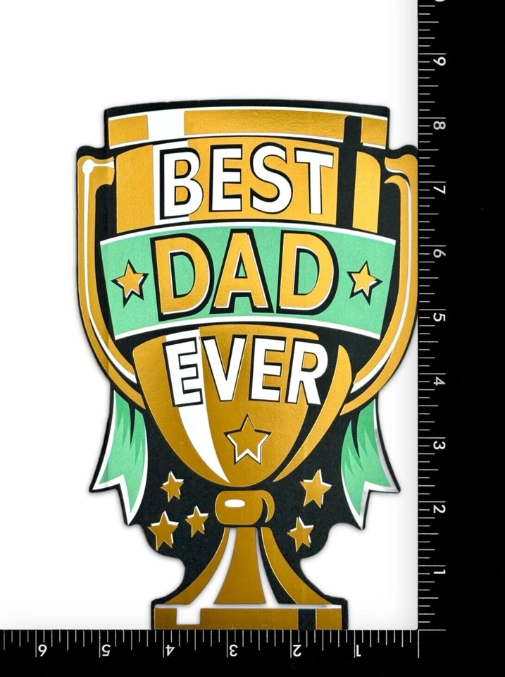 Tarjeta Premium Feliz Día del Padre FOR BEST DAD EVER Trofeo — American Greetings +✉ Foto 4 de 4