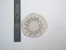 vtg 1960s 1970s Tattoo acetate stencil Stylized Sun SKY3