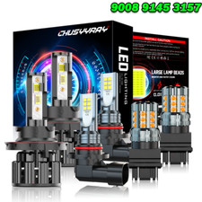 For 2004-2014 Ford F150 LED Headlight Hi/Lo  Fog Light Turn Signal Bulbs Combo