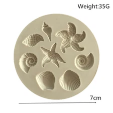Marine Life Starfish Shell Fondant Cake Silicone Mold Chocolate Mold Cake tool