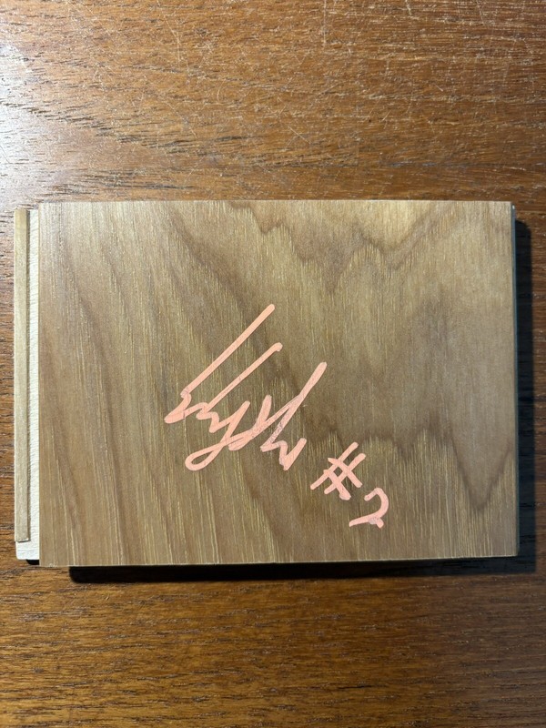 KYSHAWN GEORGE SIGNED FLOORBOARD MIAMI HURRICANES NBA DRAFT TEAM COLOR MATCH MIA