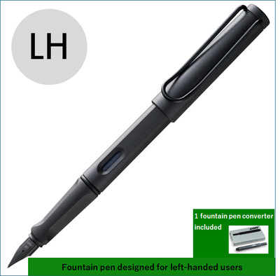 Lamy Safari Fountain Pen Black L17-LH Nib Steel Lefty Medium Point (M)