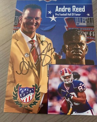 ANDRE REED SIGNED 5X7 PICTURE W/COA BUFFALO BILLS HALL OF FAMER | eBay