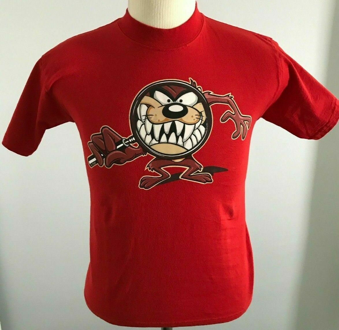 TAZ Looney Tunes Youth Short Sleeve Red T-Shirt Size: L FREE SHIP