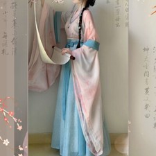Ancient Weijin Dynasty Dress Elegant Women Han Printed Hanfu Fairy Song Dynasty
