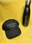 NEW He Gets Us / Jesus Was A Refugee LOT of Water Bottle & Hat Cap — photo 1
