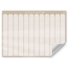 Dry Erase Yearly Wall Calendar, Undated Peel and Stick Year at a Glance