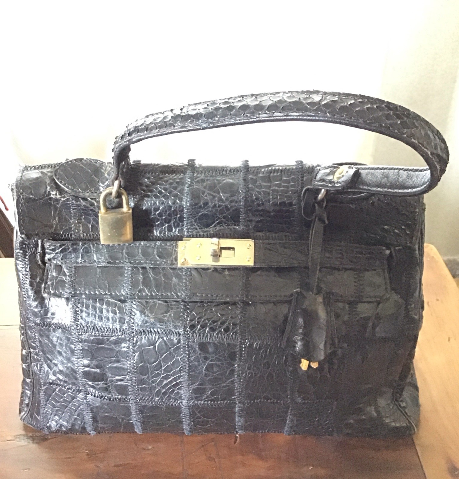 Borsa Vintage In Vero Cocco Modello Tipo Hermès
